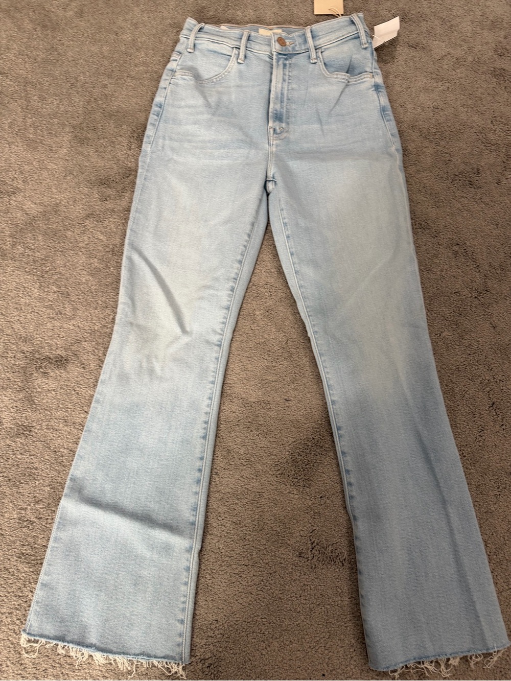MOTHER Light Blue High-Rise Flare Jeans